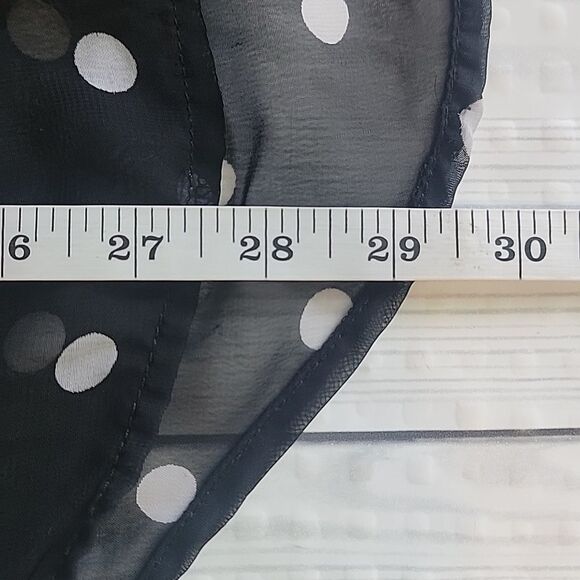 Candies Polka Dot Sleeveless Top - Black and Teal Womens Size XS - Picture 11 of 11